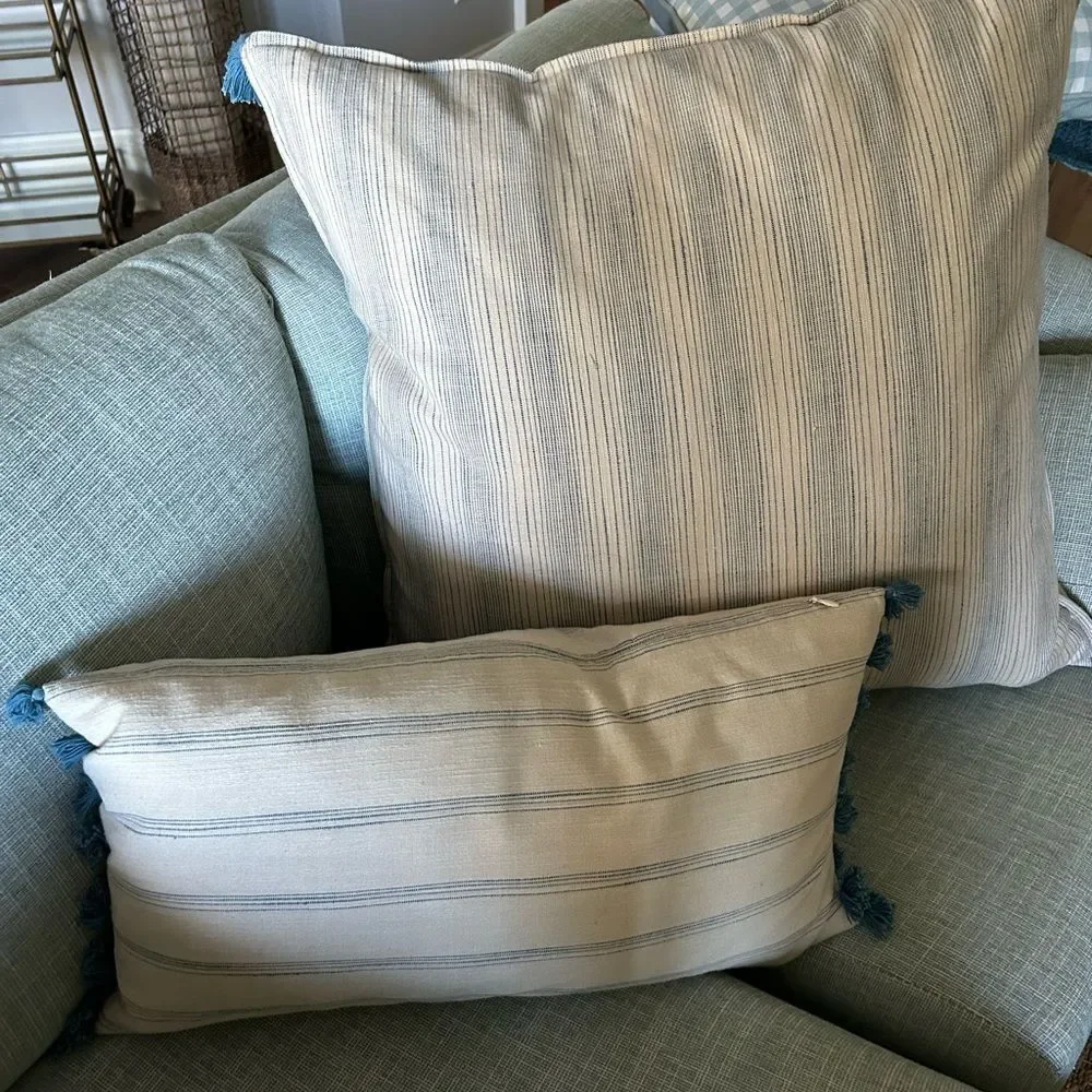 SET OF 4 NEW Beautiful designer 2 lumbar and 2 24” EURO pillows Indaba designs